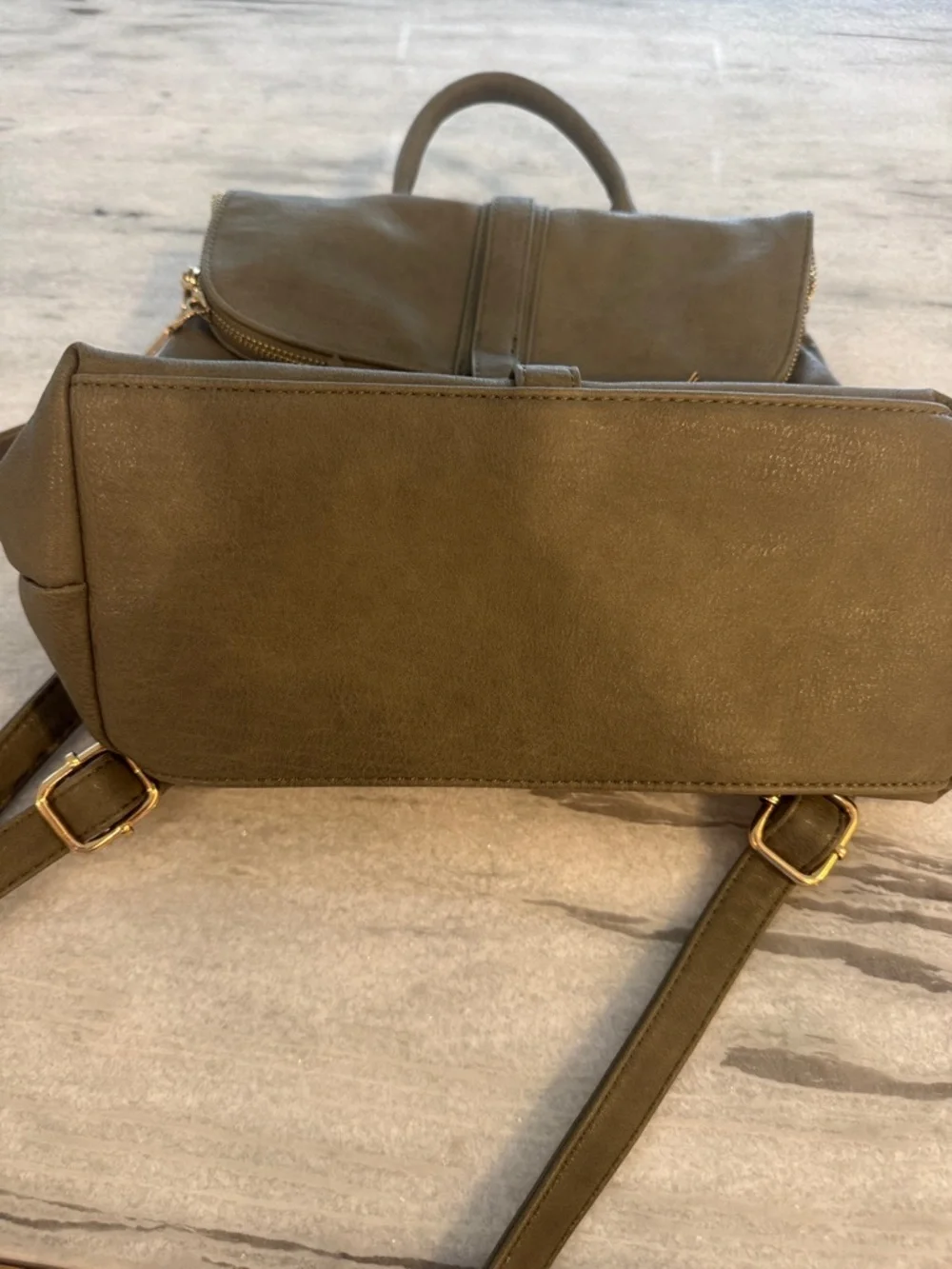 Miztique Olive Green Tassel Backpack